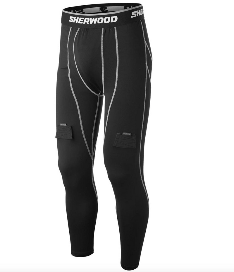 Sherwood Compression Jock Pants With Protective Cup