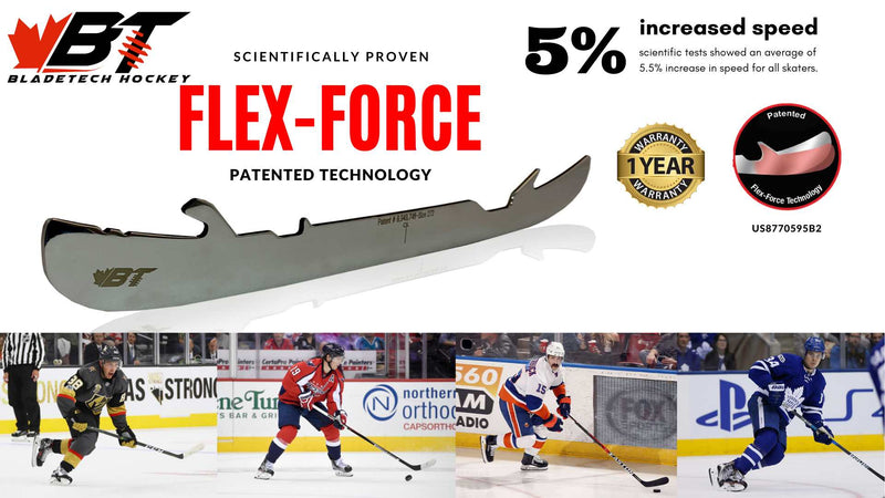 Bladetech Hockey Mirrored Stainless Steel High Performance Flexible Skate Blades - Hockey Ref Shop
