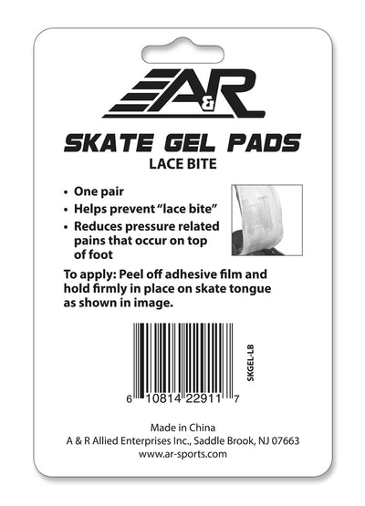 A&R Hockey Skate Lace Bite Gel Pads (1 Pair) - Hockey Ref Shop