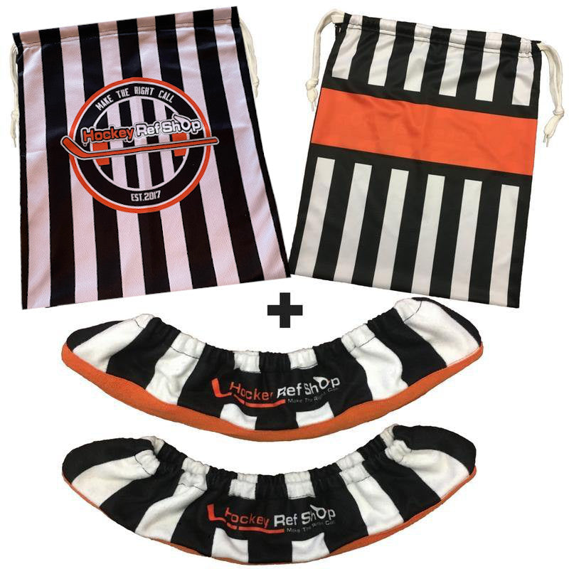 Referee Costume With Accessories Hicarer Ice Hockey Referee Shirt - Black & White Striped Official Uniform With Armbands & Whistle Hockey Ref Jersey - View #7