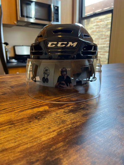 CCM Resistance Pro Stock Helmet Including Visor LIGHTLY USED - Hockey Ref Shop